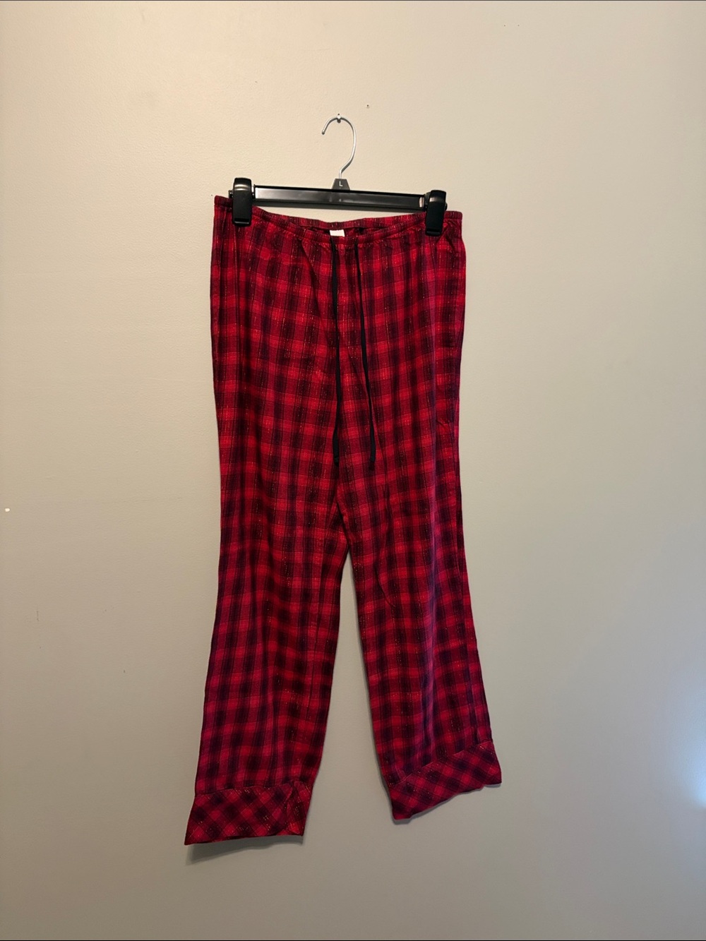 Victoria's Secret Red and Black Plaid Pajama Pants